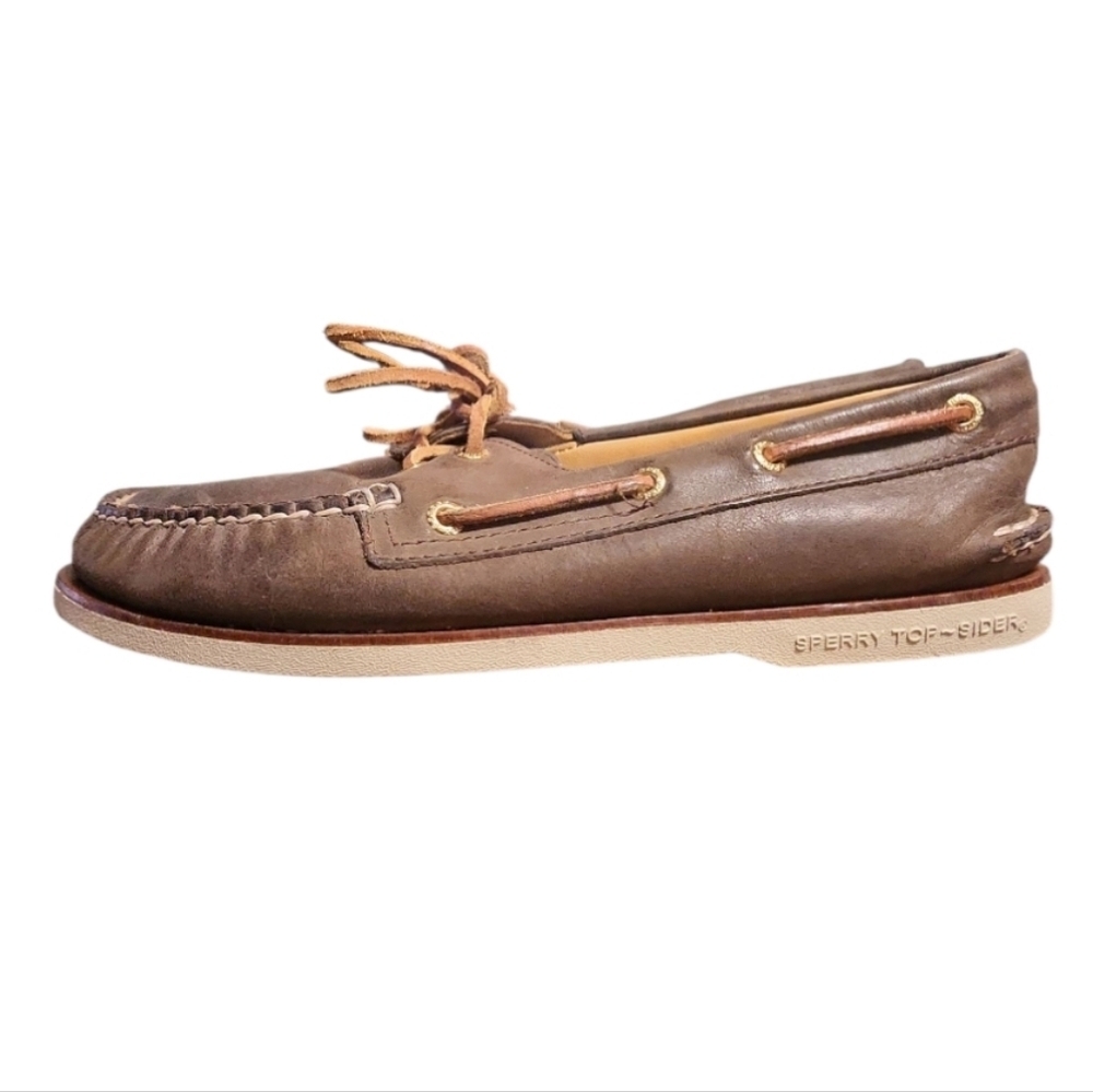 Sperry Gold Cup A/O 2-Eye Brown Leather Boat Shoes Men’s 10.5M Nautical Classic - Picture 5 of 8